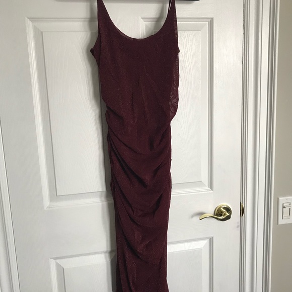 Fashion Nova Red Sparkle Midi Dress - Size XL - Picture 6 of 10